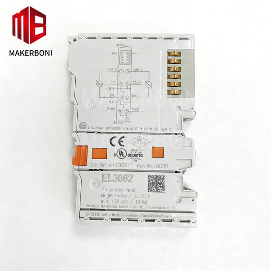 Beckhoff EL3062 2-Channel Analog Input Terminal with 0-10V Range and 12-bit Resolution